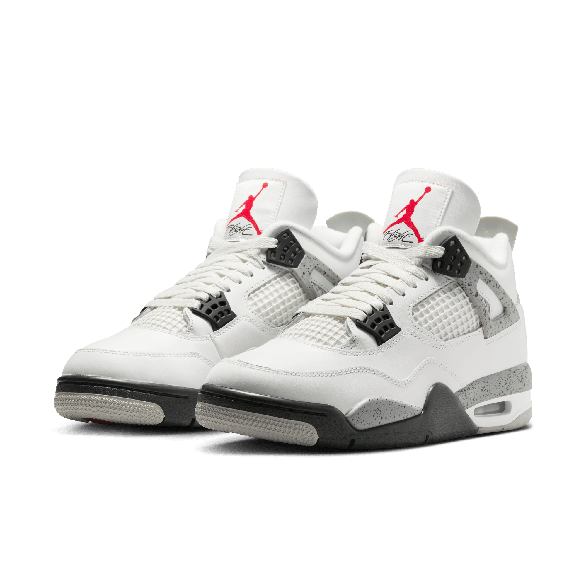 AIR JORDAN 4 RETRO WHITE CEMENT Sneakers - Men's Basketball Shoes - Classic Retro Style - Perfect for Streetwear & Basketball Games