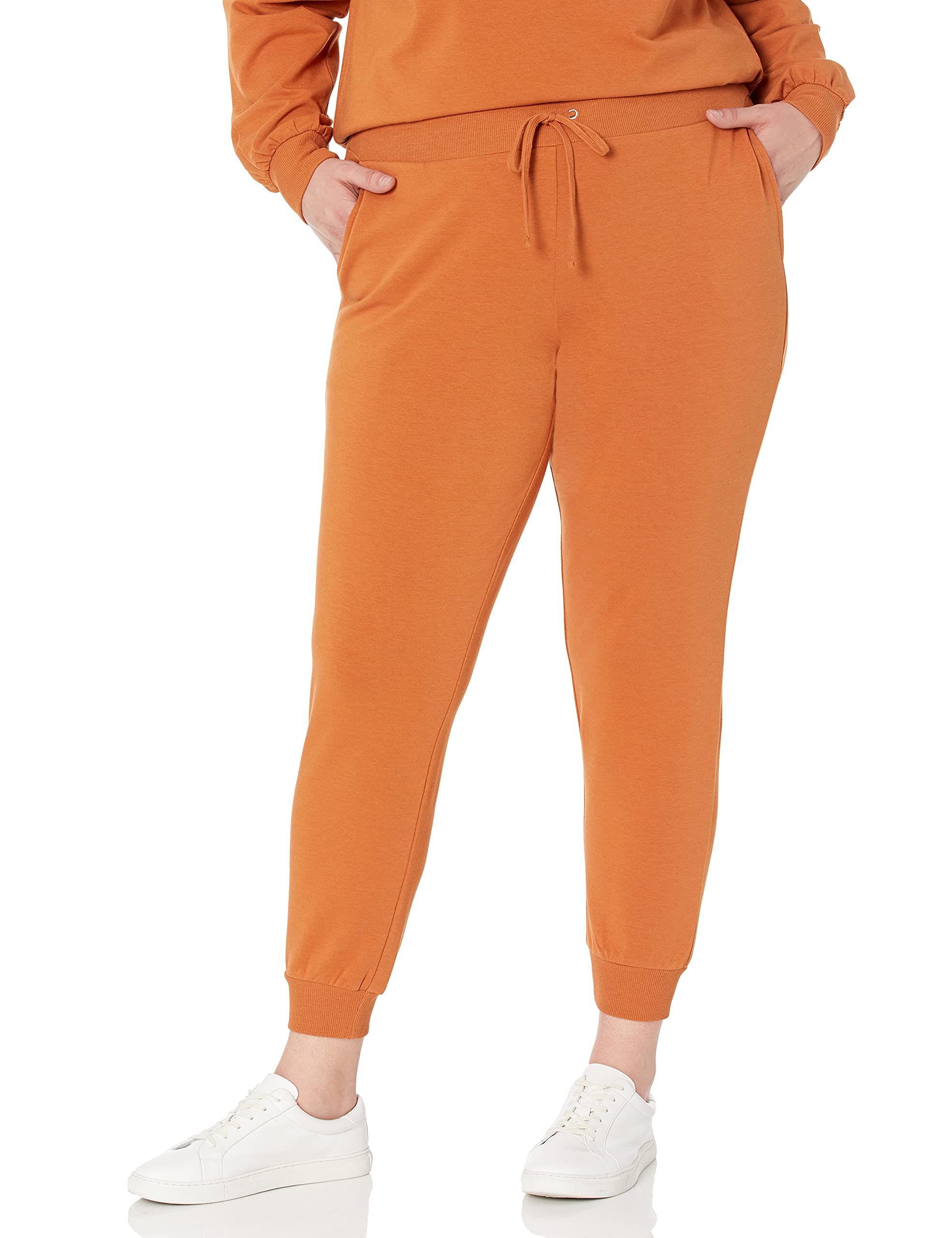 The Drop Women's Grace Supersoft Stretch Rib-Cuff Jogger Pants - Comfortable Lounge & Workout Pants for Yoga, Running, and Casual Wear