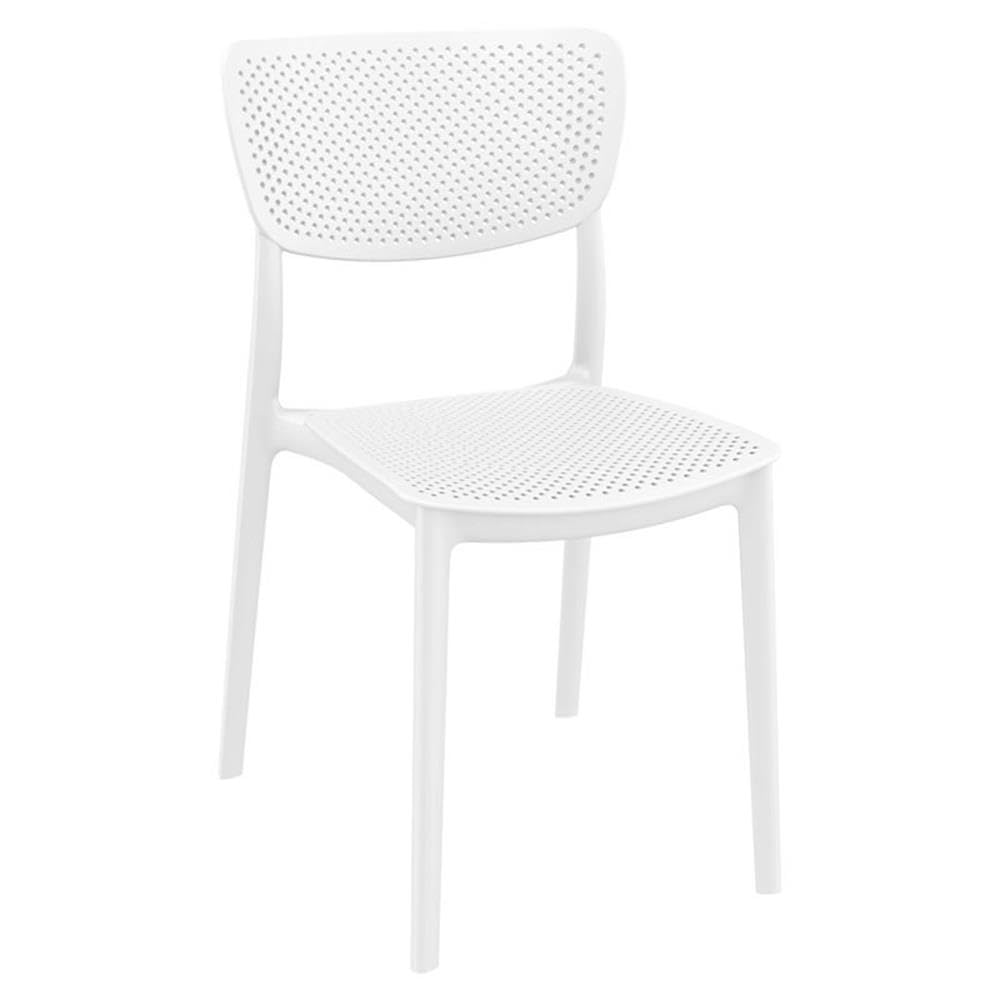Compamia Lucy Modern Dining Chairs Set of 2 - White Finish Upholstered Side Chairs for Kitchen, Dining Room & Office - Comfortable & Stylish Seating Solution