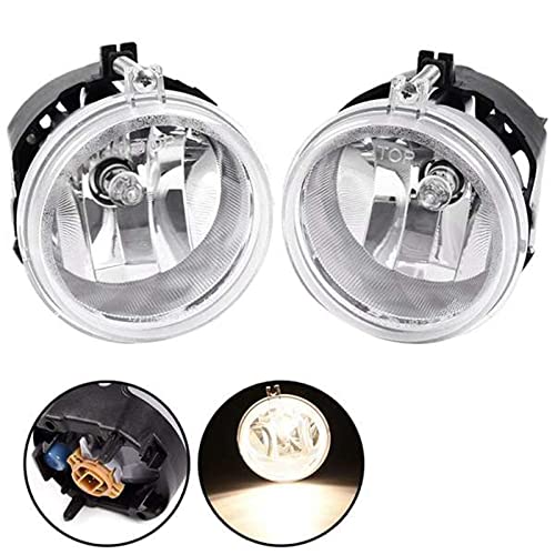 2010-2012 Jeep Compass & Patriot Replacement Fog Lights Kit - Left & Right Side LED Driving Lamps with Bulbs - Enhance Night Visibility for Off-Road & Bad Weather Driving