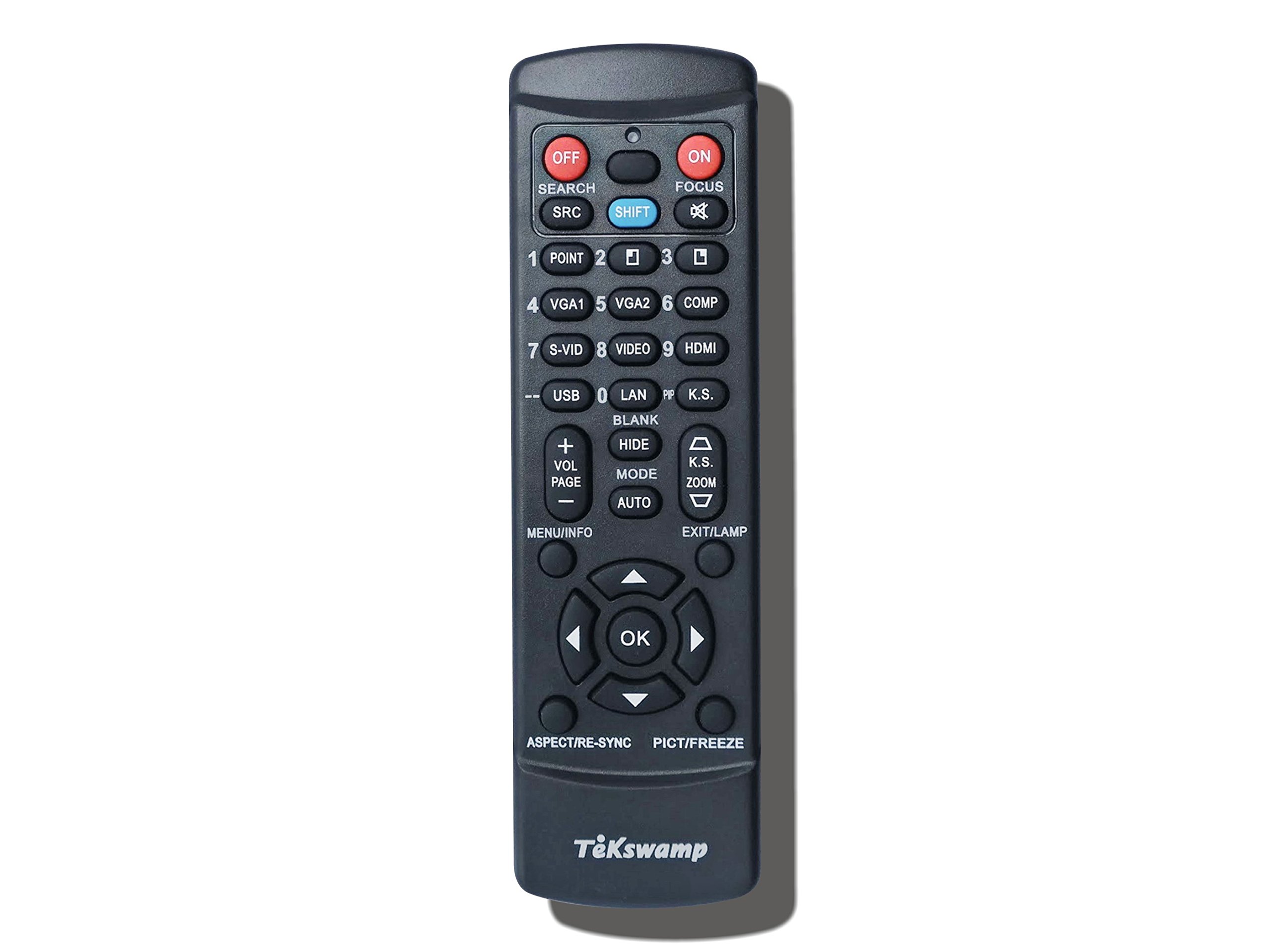 TeKswamp Replacement Remote Control for Sony VPL-FHZ57 Projector - Black | Compatible with Home Theater, Office Presentations & Outdoor Movie Nights