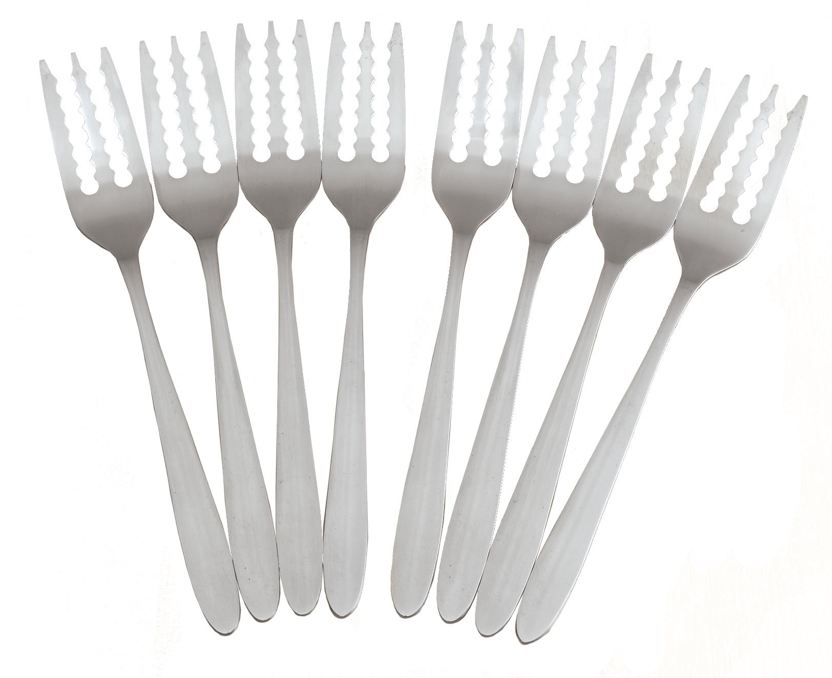 Premium Stainless Steel Spaghetti Forks - Set of 8 - Elegant Dining Utensils for Pasta, Salad & Appetizers - Perfect for Italian Restaurants, Dinner Parties & Family Gatherings