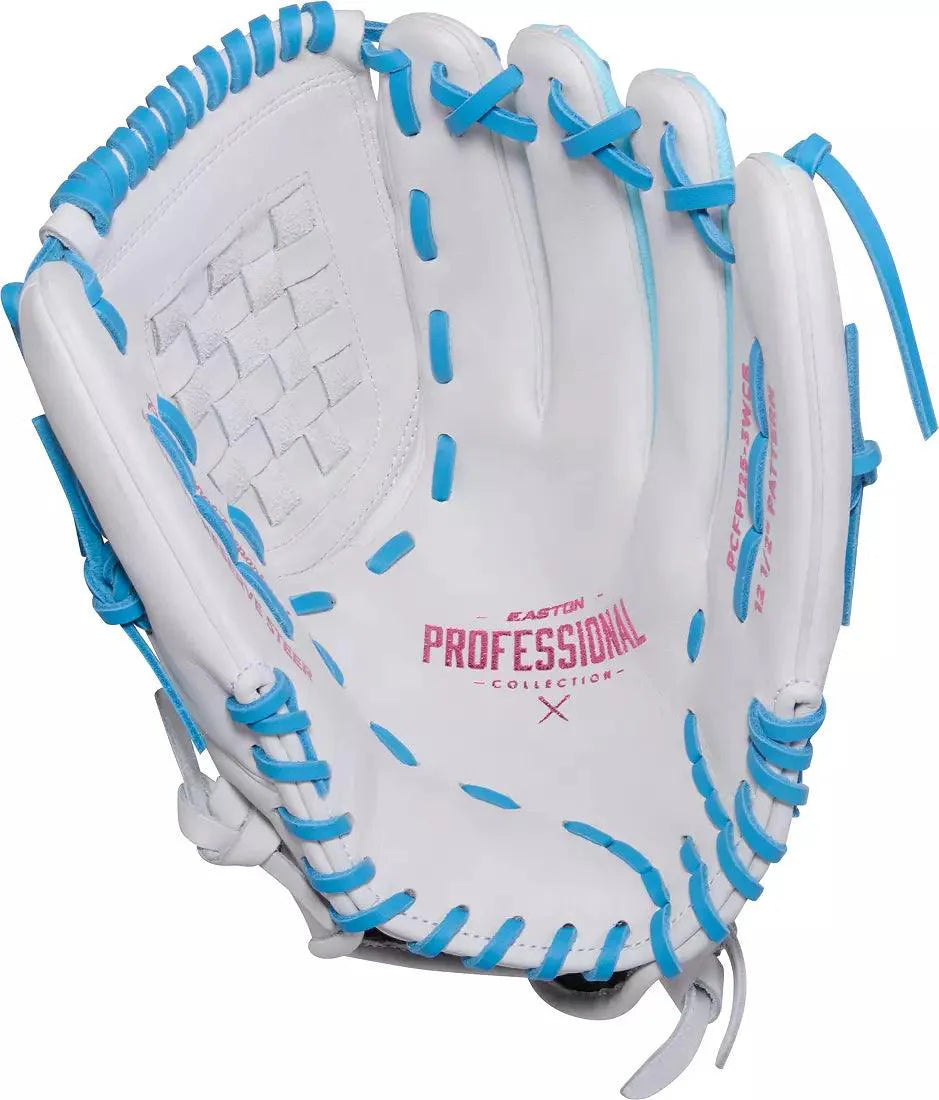 Easton Professional Collection Color Splash 2.0 Fastpitch Softball Glove - 12.5 Inch Youth/Adult Size (PCFP125 3WCBP) | Perfect for Fastpitch Games, Training & Fielding Practice