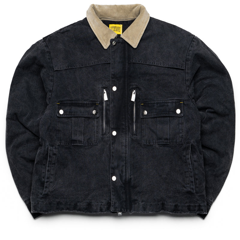 Vintage Black Hopkins Work Jacket - High-Quality Men's Denim Jacket for Workwear & Casual Style | Perfect for Outdoor Work, Weekend Outfits & Streetwear Fashion