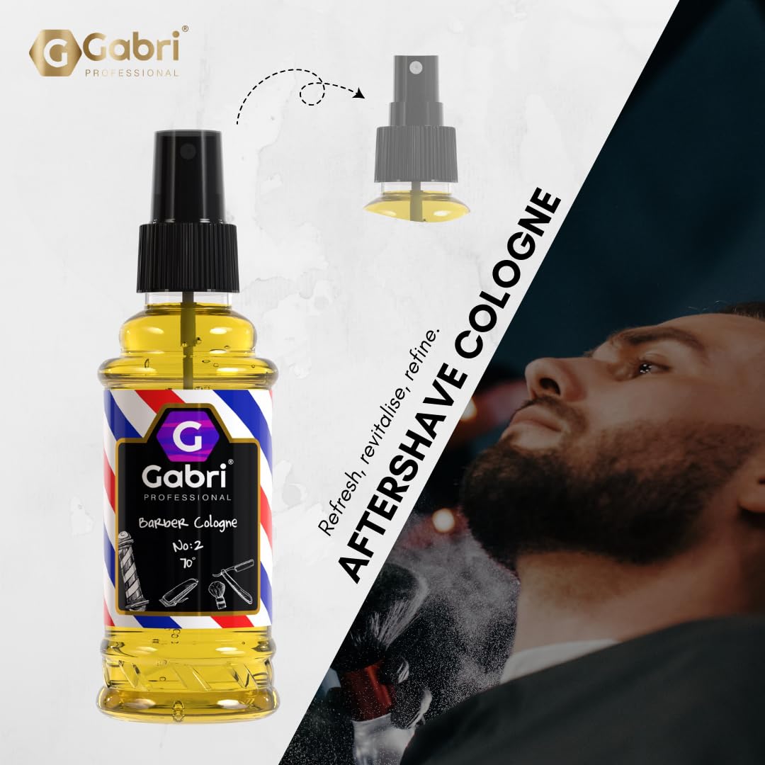 Gabri Barber Cologne for Men - Intense Aromatic Eau de Parfum Spray with Practical Pump | Turkish Barber Cologne After Shave (No.2, 150ml) - Perfect for Grooming, Date Nights & Special Occasions