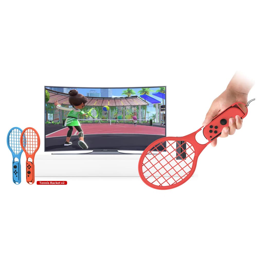 2023 Nintendo Switch Sports Accessories Bundle - 30-in-1 Family Game Kit for Switch & OLED (Tennis Racket, Baseball Bat, Gaming Gun, Paddles, Card Case, Boxing Wraps) | Perfect for Multiplayer Parties, Fitness Gaming & Family Entertainment