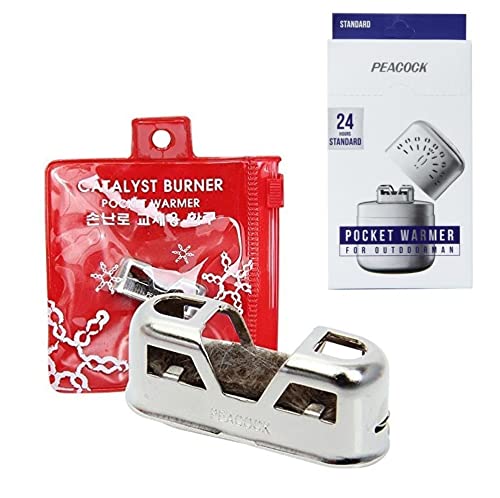 Peacock Japanese Replacement Burner for Pocket Hand Warmer - 24 Hours Continuous Heat - Perfect for Outdoor Activities, Camping, and Winter Sports