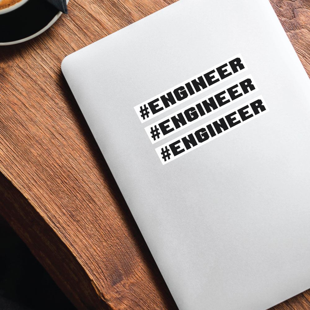 3X Engineer Sticker Decal - Premium Vinyl Decals for Laptops, Cars & Tech Gear - Perfect for Engineers, Programmers & Tech Enthusiasts