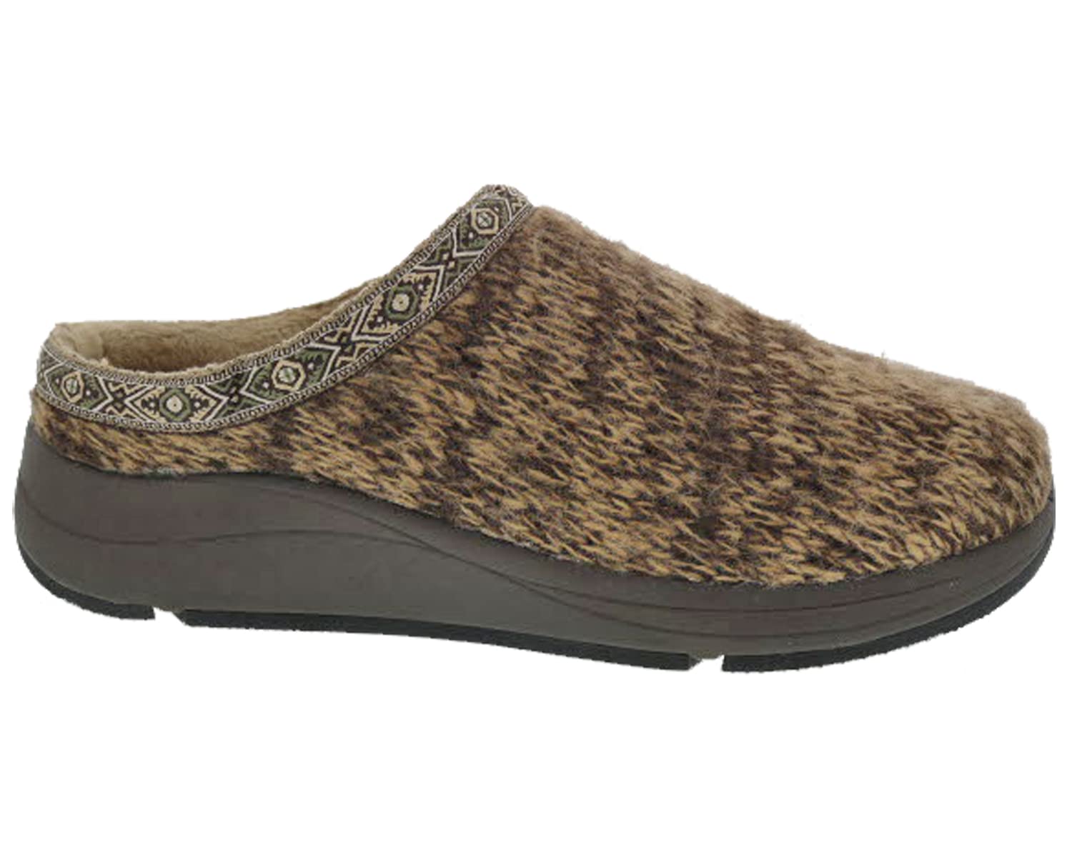 Drew Men's Non-Slip Comfort Knit Slippers with Arch Support - Cozy Indoor House Shoes for Relaxing at Home, Lounging & Cold Weather Wear