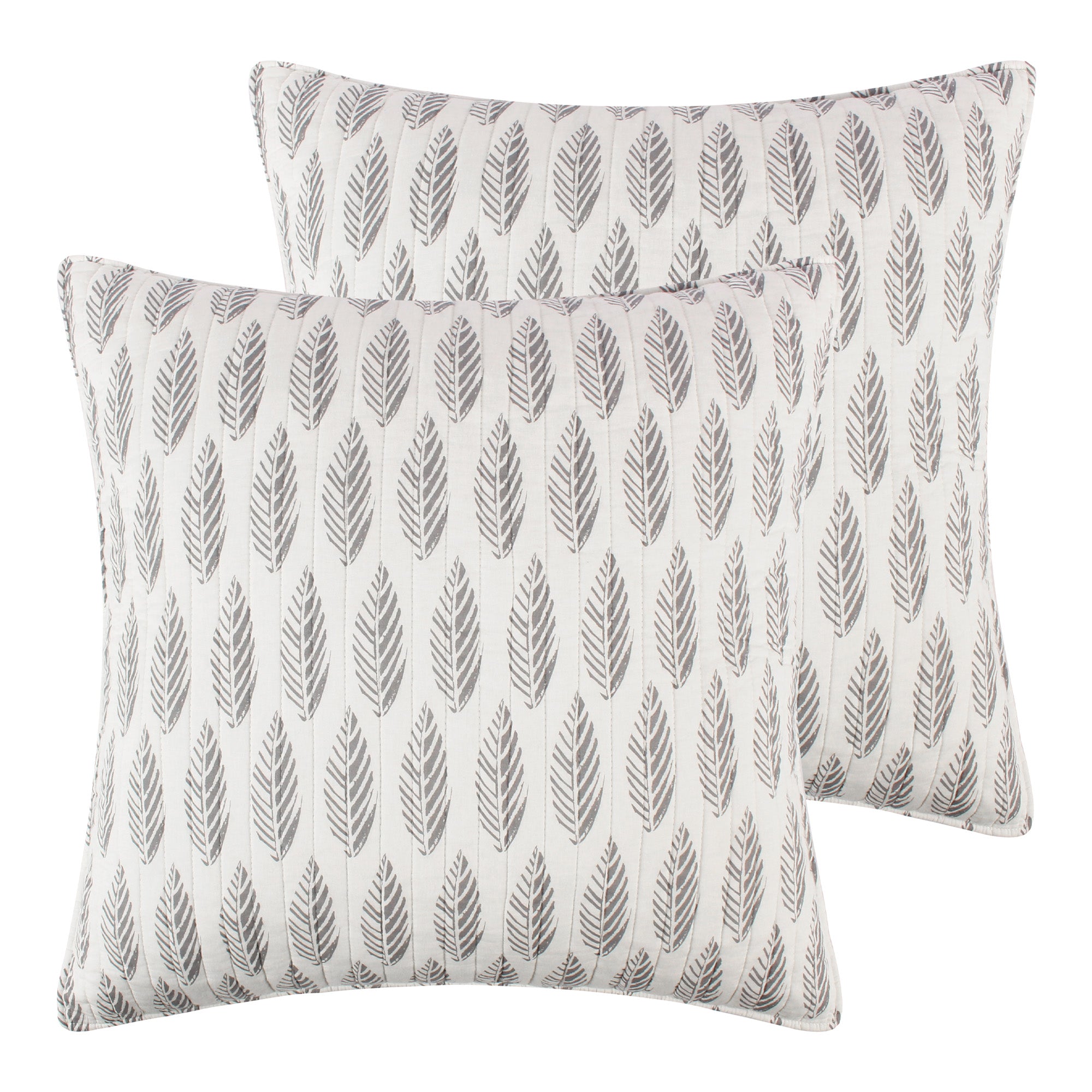 Ashika Euro Sham Pillow Covers Set of 2 - Premium Decorative Square Pillowcases for Bedroom Decor, Living Room, Guest Room | Soft & Stylish Home Textiles