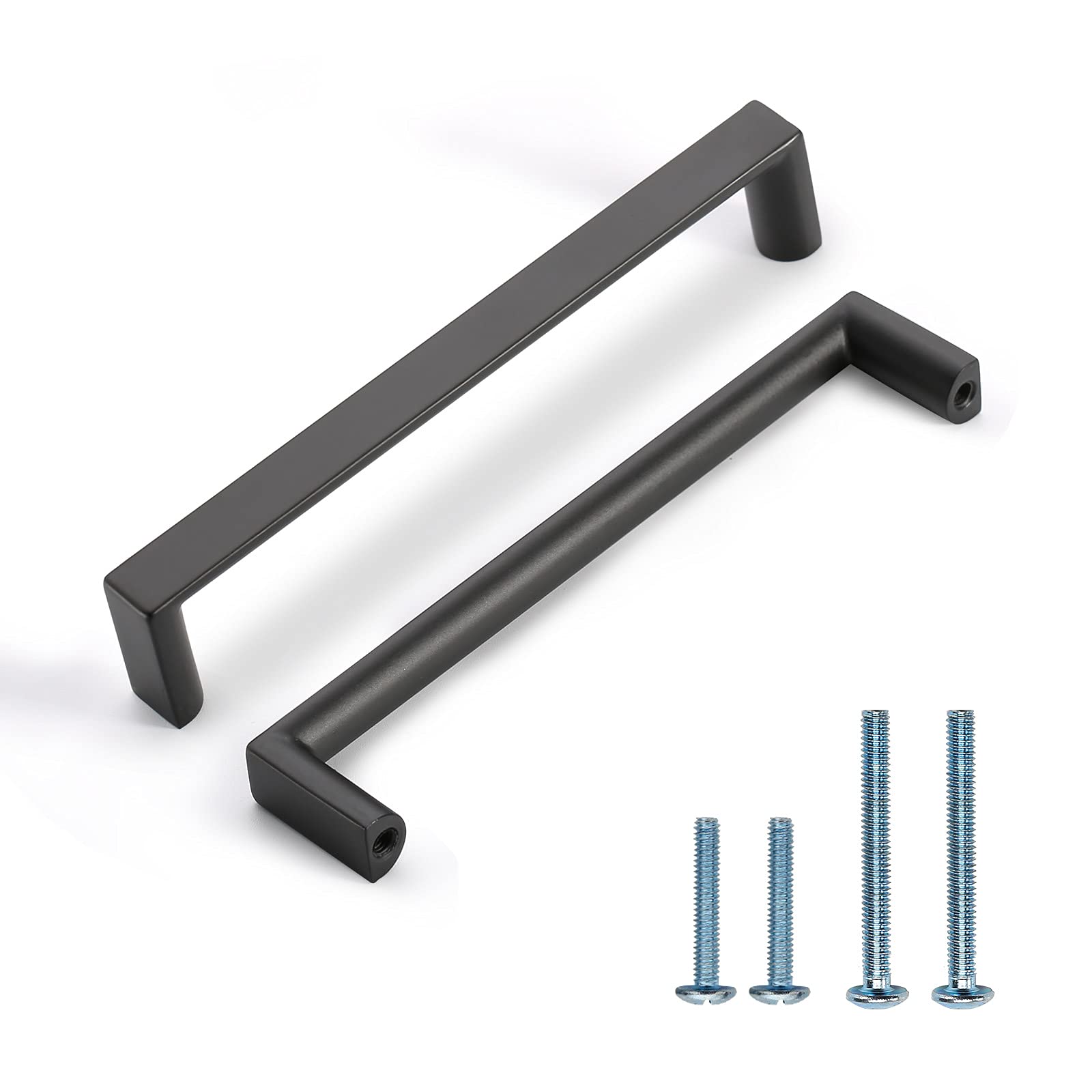 10 Pack 5 Inch (128mm) Matte Black Cabinet Handles - Heavy Duty Kitchen Cabinet Pulls & Drawer Handles for Dresser, Cupboard, Wardrobe - Perfect for Home, Office & Commercial Use