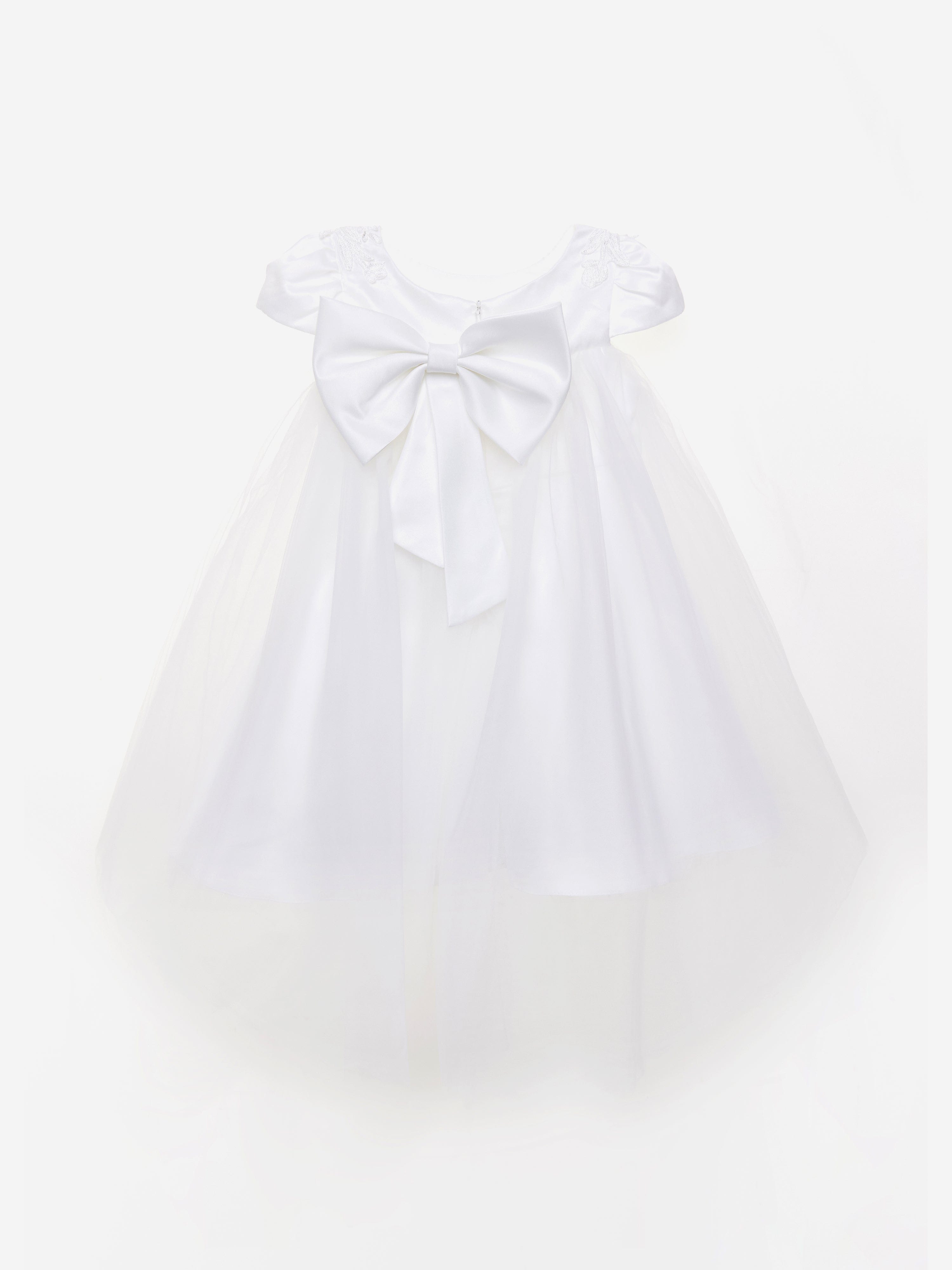 Baby Girls Angelic White Dress - Elegant & Comfortable for Special Occasions, Parties, and Photos