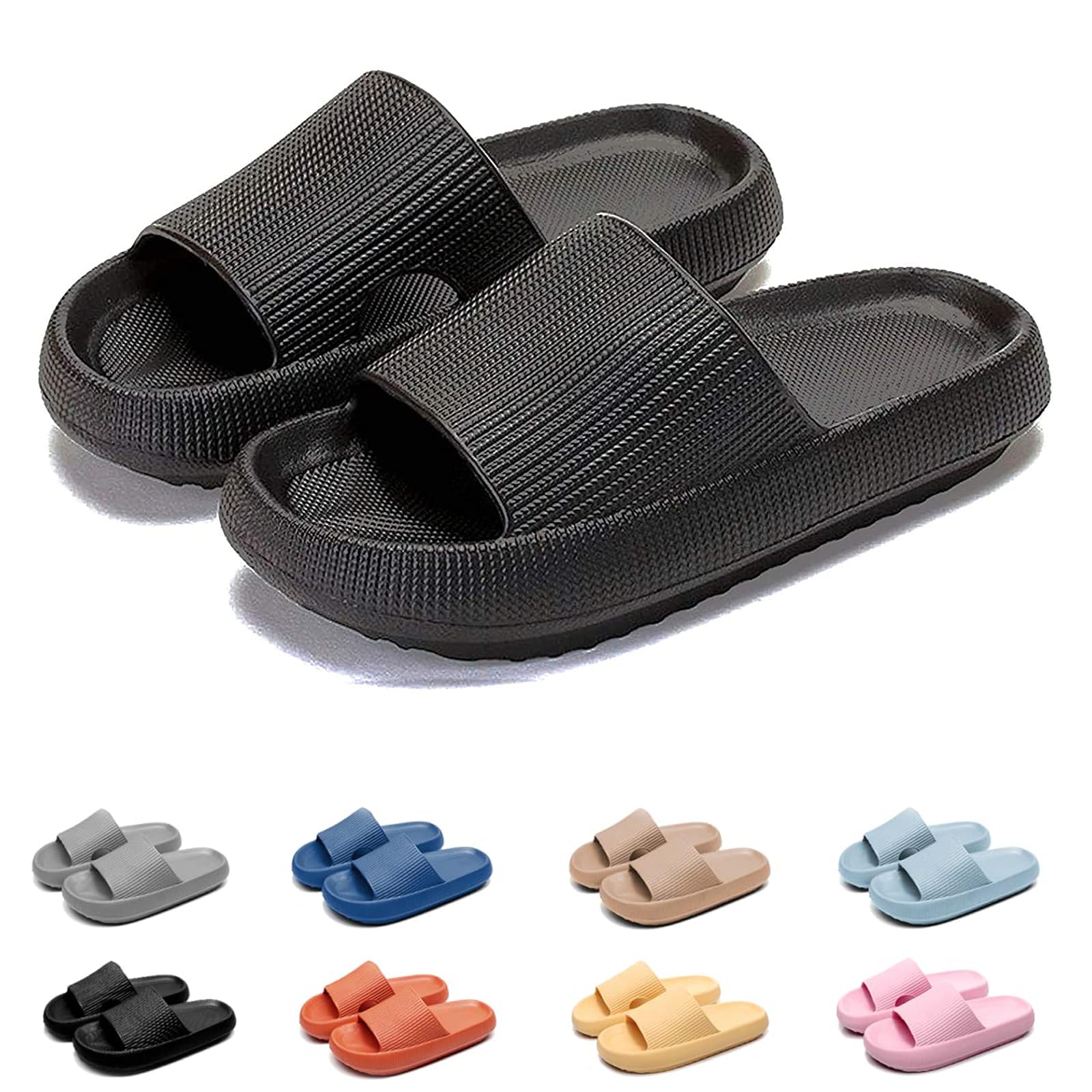 Cloud Slippers for Women and Men - Soft, Cozy & Quick-Dry Summer Bathroom Slippers | Perfect for Home, Spa, and Indoor Comfort