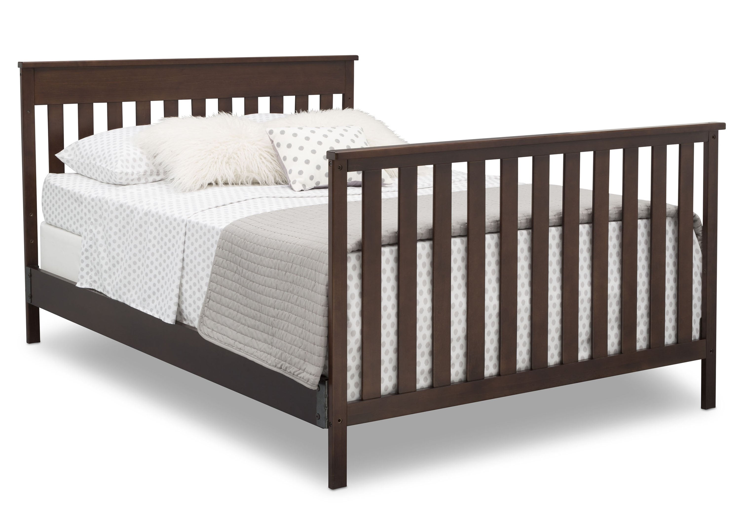 Kingswood 4-in-1 Convertible Baby Crib - Toddler Bed, Daybed & Full-Size Frame | Safe Nursery Furniture for Newborns to Teens (Perfect for Baby Rooms, Daycare Centers & Guest Rooms)