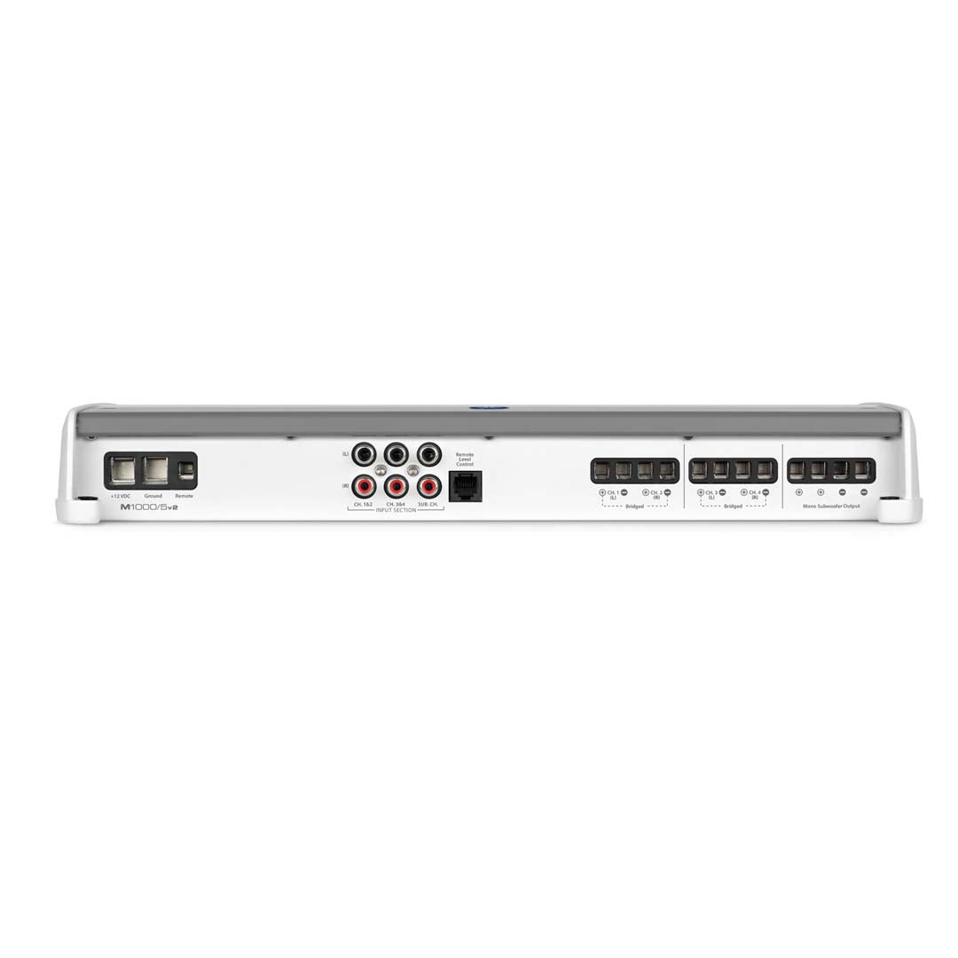JL Audio M1000/5v2 Marine Amplifier - 1000W 5-Channel Class D M Series Power Amp for Boats, Yachts & Watercrafts | Perfect for Marine Audio Systems & Outdoor Entertainment