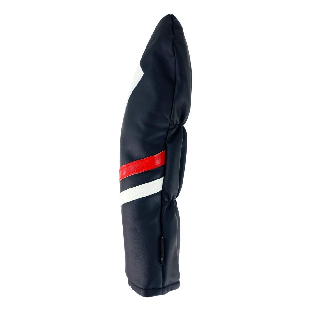 Ram Golf Premium Vintage Style PU Leather Headcovers - Retro Black for Irons, Woods & Hybrids, Perfect for Classic Golf Enthusiasts