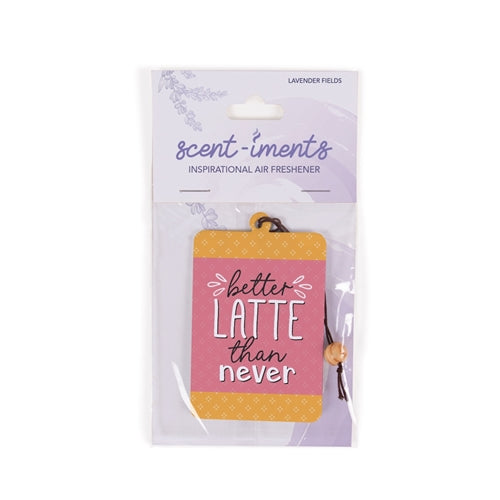 Better Latte Than Never Air Freshener - Long-Lasting Car & Home Fragrance for Coffee Lovers | Perfect for Office, Bedroom, and Car Interior