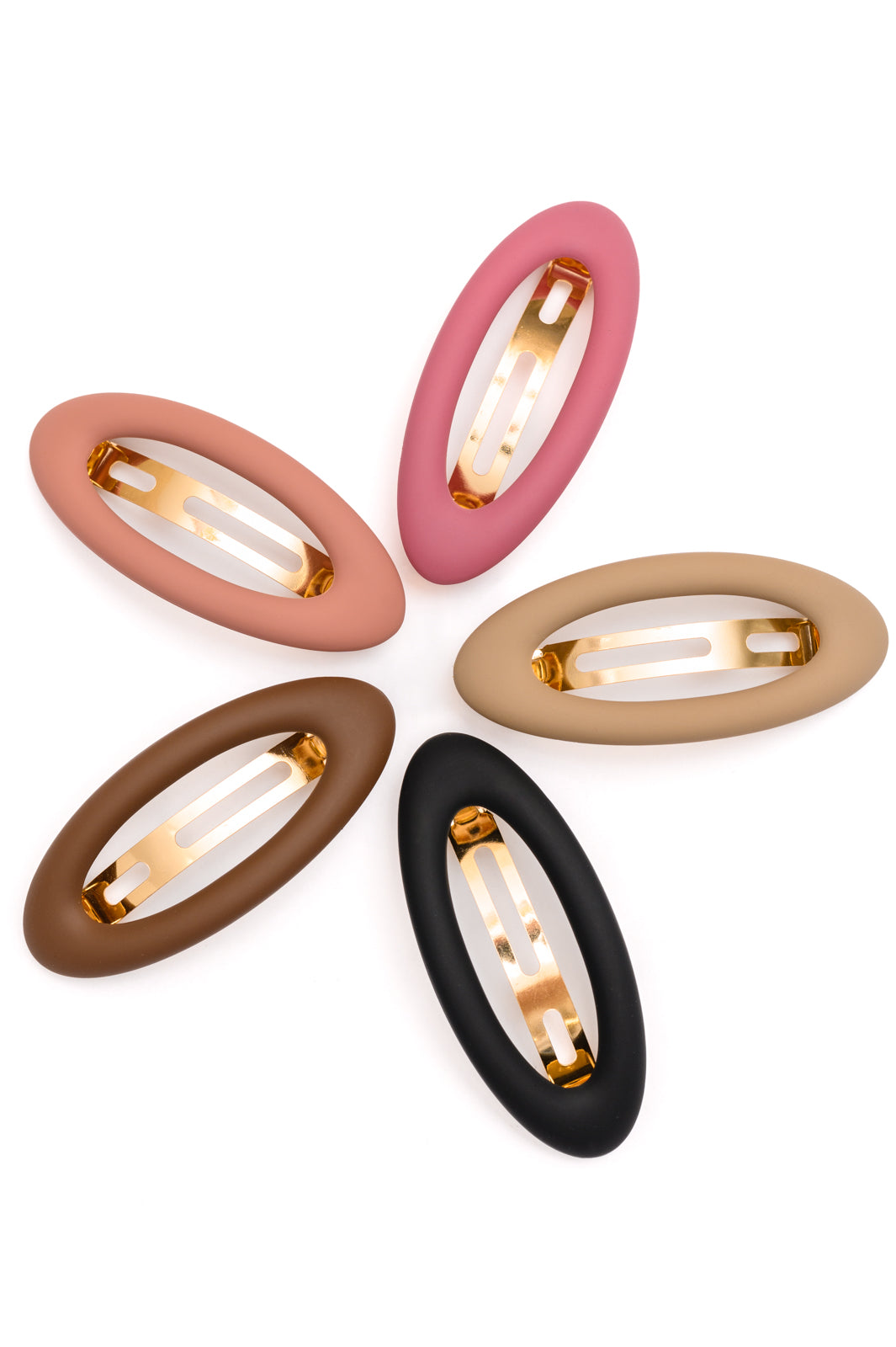 Large Oval Hair Clips Set of 5 - Non-Slip Hair Accessories for Women & Girls - Perfect for School, Work, Gym & Everyday Styling