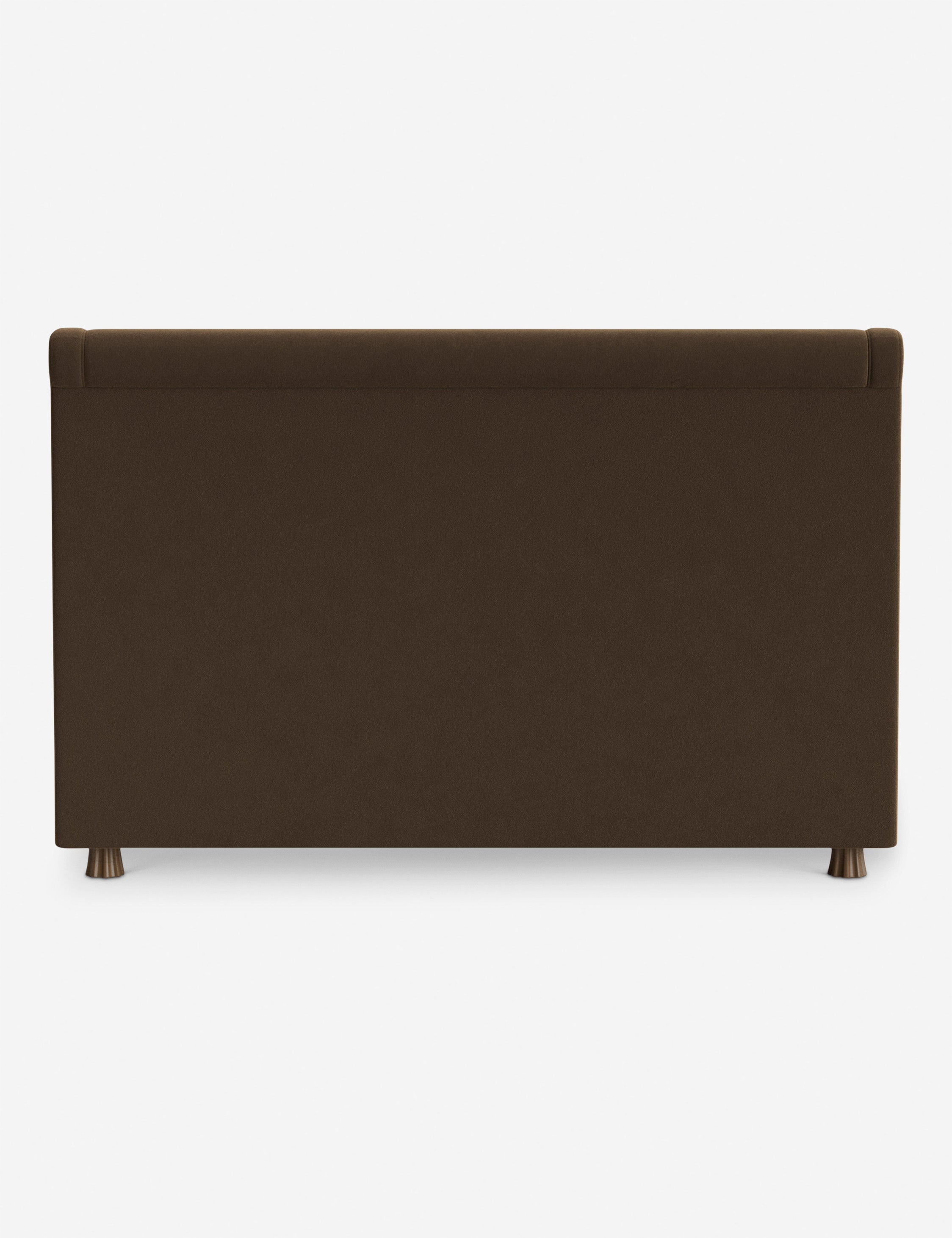 DOMINIQUE Platform Bed Frame - Modern Minimalist Wooden Bed with Upholstered Headboard | Perfect for Master Bedroom, Guest Room & Small Space