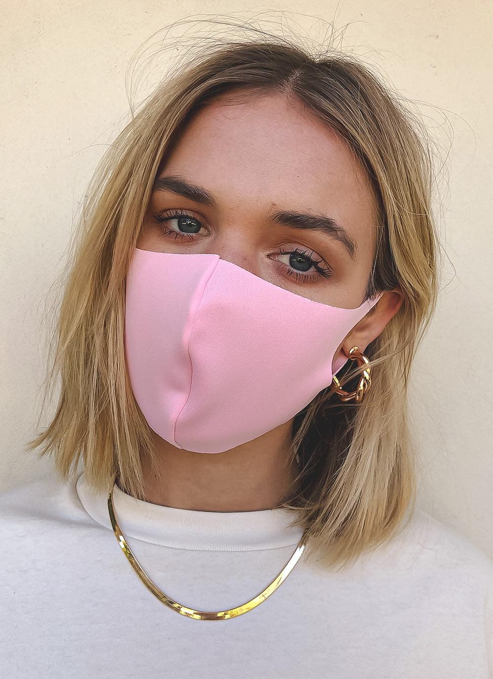 Pink Fashion Face Mask - Reusable & Breathable Cotton Face Cover for Women & Men - Perfect for Daily Use, Travel, and Outdoor Activities