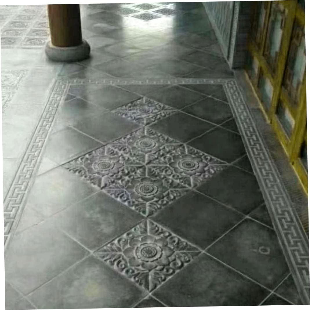 Lotus Shaped Square Paving Mould - Reusable Concrete Cement Mold for Garden Stepping Stones, Walkway & Wall Pavement - Perfect for DIY Pathways, Patios and Landscape Design Projects