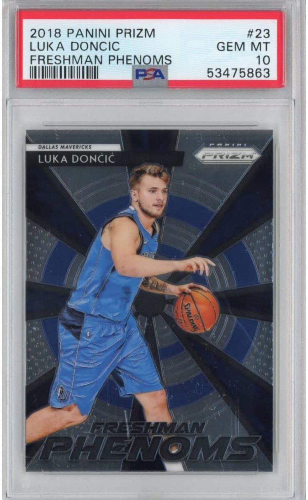 2018-19 Panini Prizm Luka Doncic #23 Freshman Phenoms Rookie RC Basketball Card PSA 10 Gem Mint - Rare Collectible for NBA Fans, Sports Memorabilia Collection & Investment