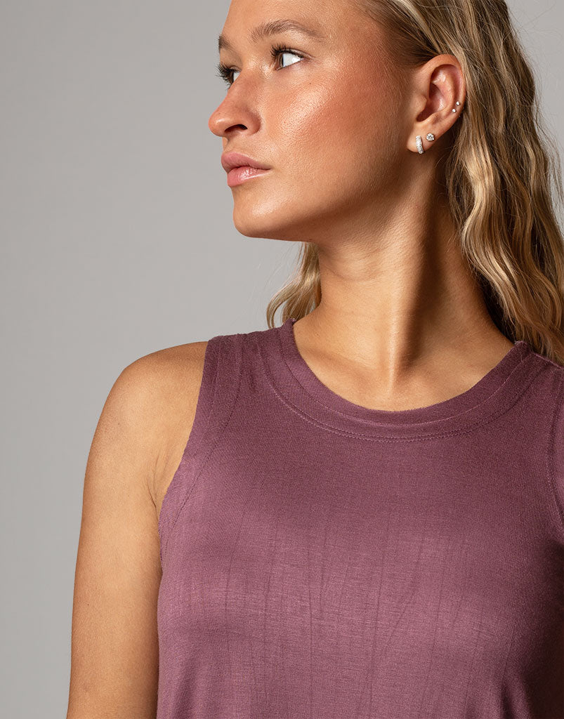 Sunday Tank Top for Women - Soft & Comfortable Dusty Violet Casual Shirt - Perfect for Summer Outfits, Beachwear, and Everyday Wear