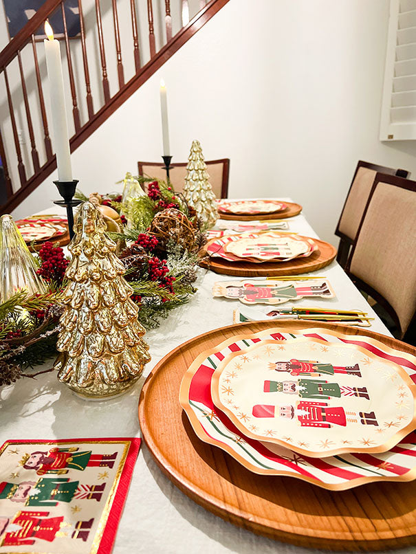 Premium Nutcracker Christmas Table Decor Set - Holiday Dinner Party Centerpiece for Festive Season