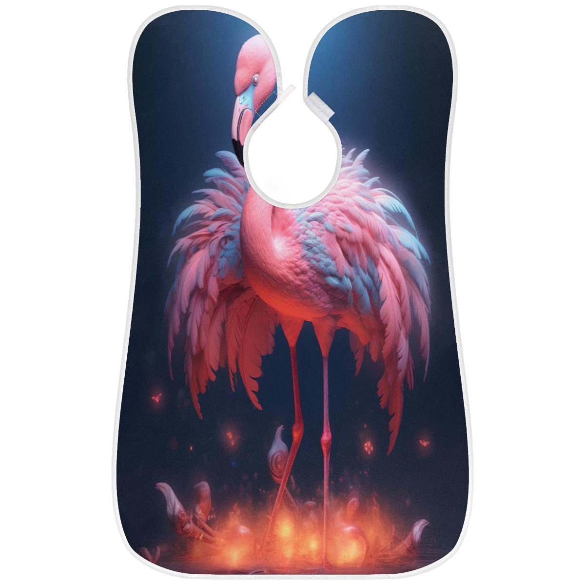 Stylish Flamingo Beard Shaving Bib for Men & Women - Waterproof Hair Dye Apron, Makeup Cape & Barber Accessory - Perfect for Home Grooming, Salon Use & Sink Hair Cleanup (Great Gift for Barbers & Stylists)