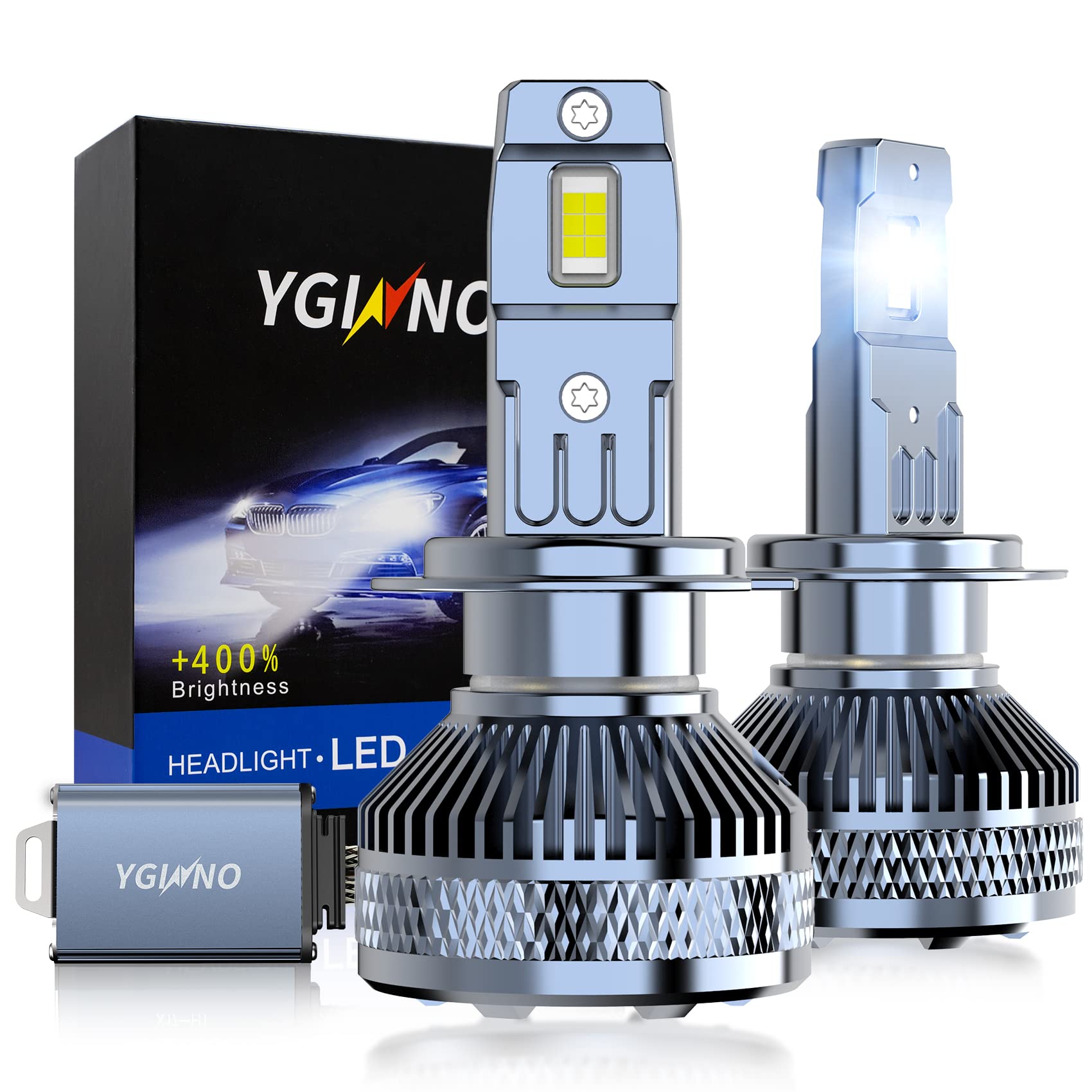 YGINNO H7 LED Headlight Bulbs 24000LM Super Bright - for Night Driving