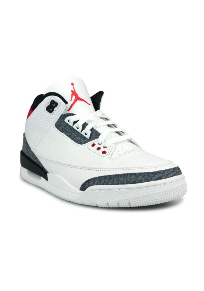 Jordan Men's Air Jordan 3 Retro SE DNM CZ6431-100 Fire Red Basketball Shoes Size 8.5 - Classic Sneakers for Streetwear, Basketball & Casual Wear