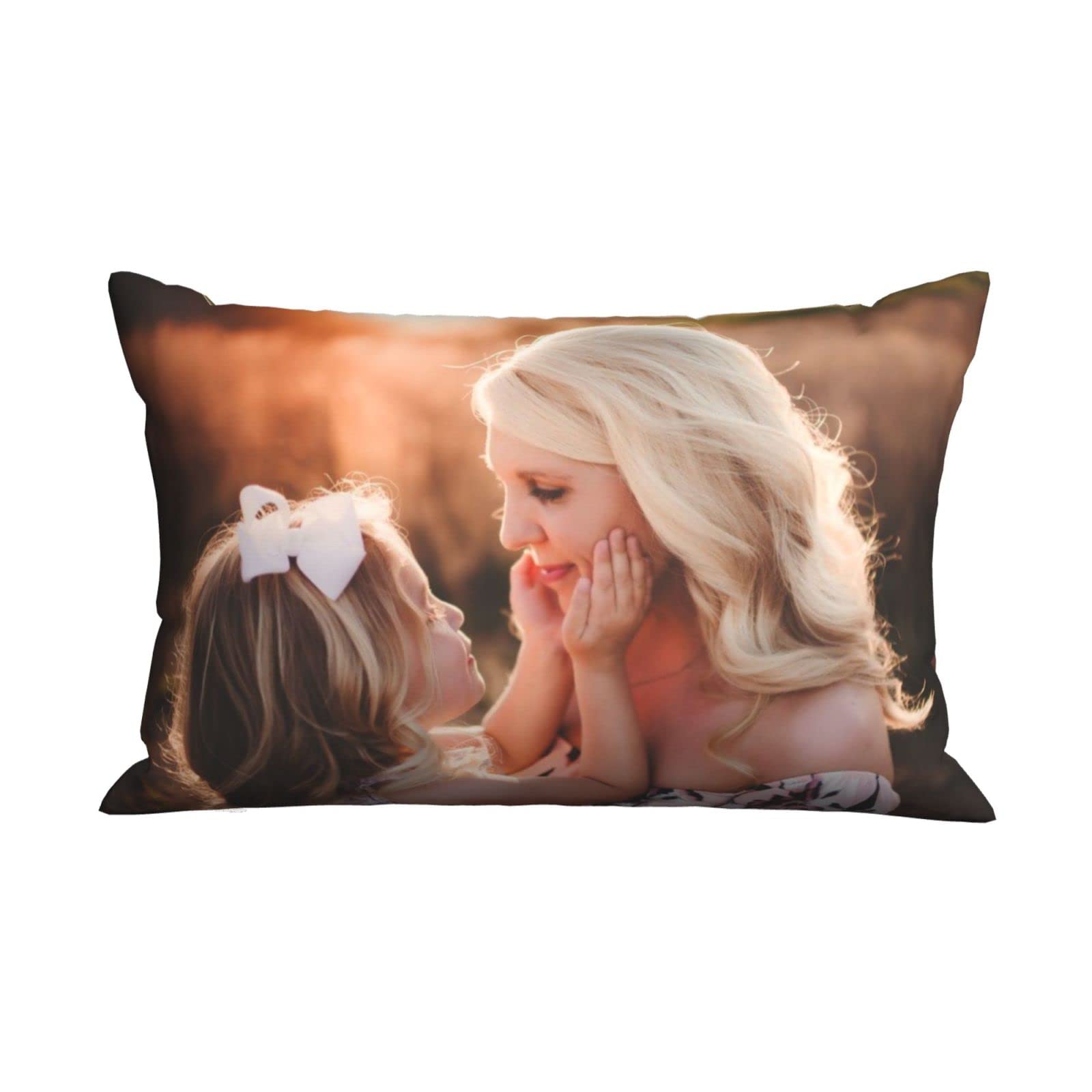 Custom Personalized Pillow Case with Name & Photo - Cheerly Design for Family, Wedding Gifts, Home Decor & Special Occasions | Unique Customized Throw Pillow Cover for Bedroom, Couch & Photo Keepsakes