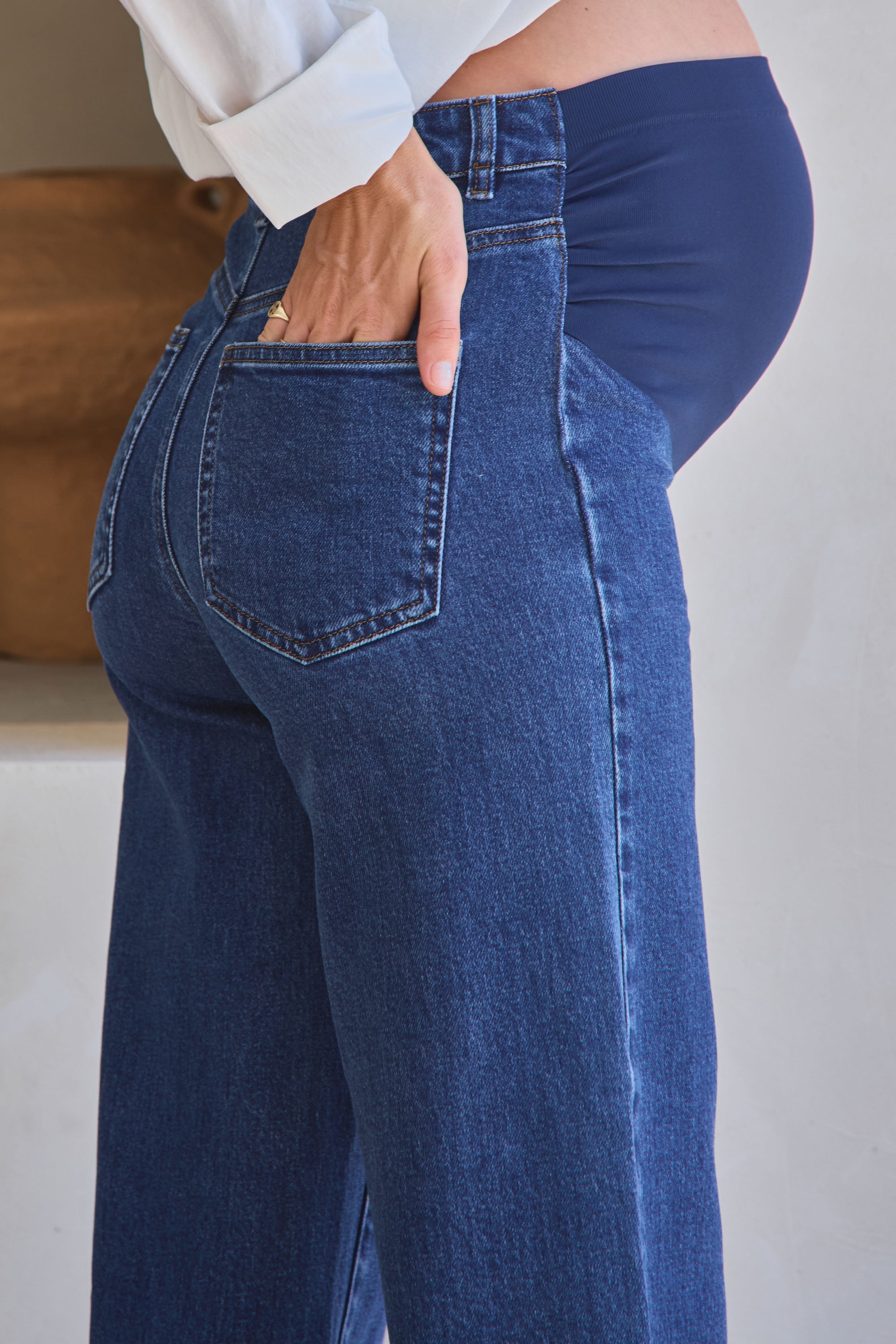 By The Way High Waisted Crop Jeans in Indigo - Stylish Denim for Casual Outfits & Everyday Wear