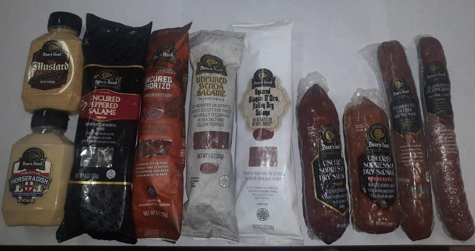 Boar's Head Premium Charcuterie Salami Sampler - 8 Artisan Salami Varieties & 2 Gourmet Sauces for Charcuterie Boards, Wine Pairings & Entertaining