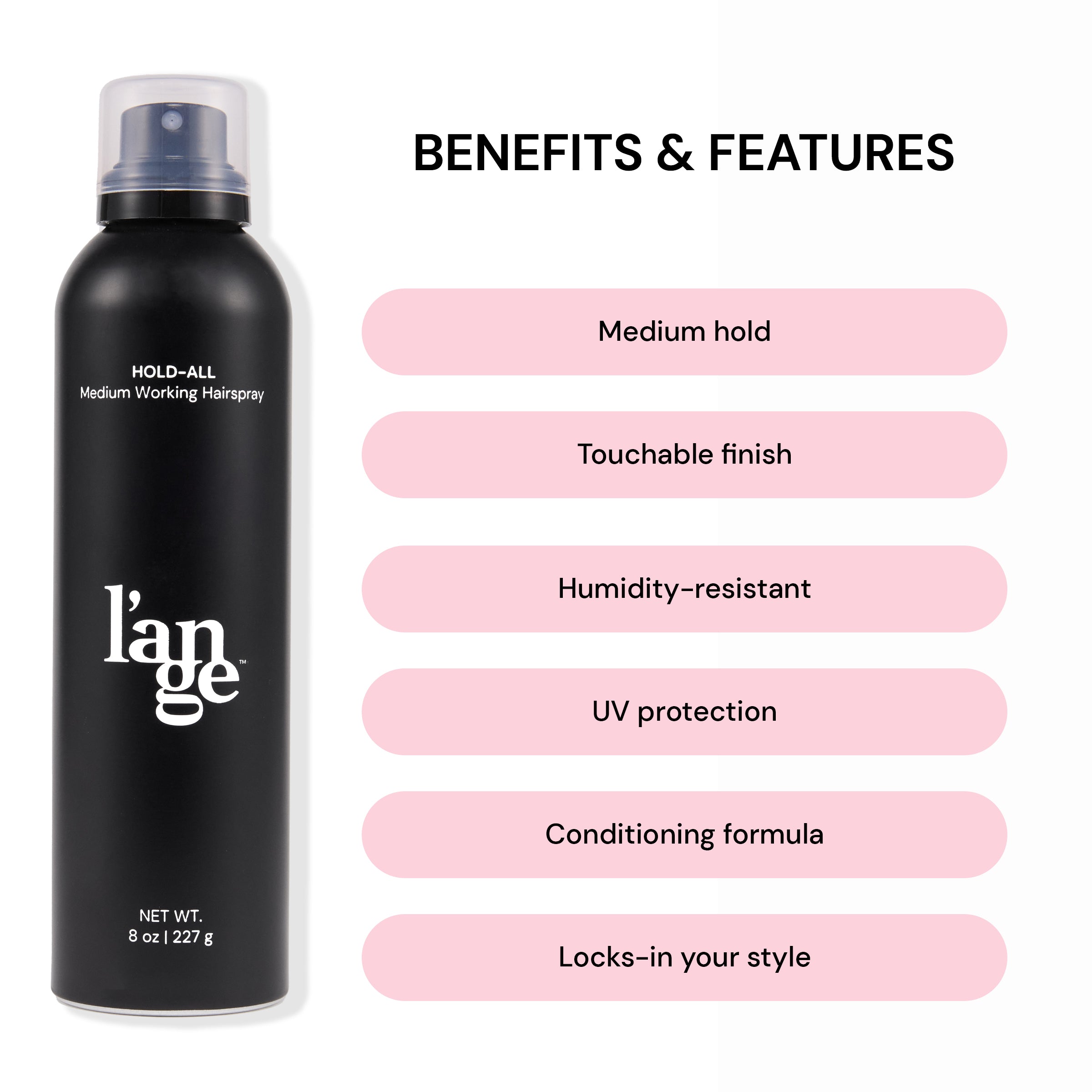 Medium Hold Hairspray for All-Day Styling - Strong & Flexible Hair Spray for Work, Parties & Everyday Use