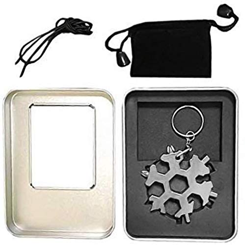 18-in-1 Stainless Steel Multi-Tool with Screwdriver, Bottle Opener & Keychain - Compact Outdoor Survival Gear for Camping, Hiking & Emergency Preparedness