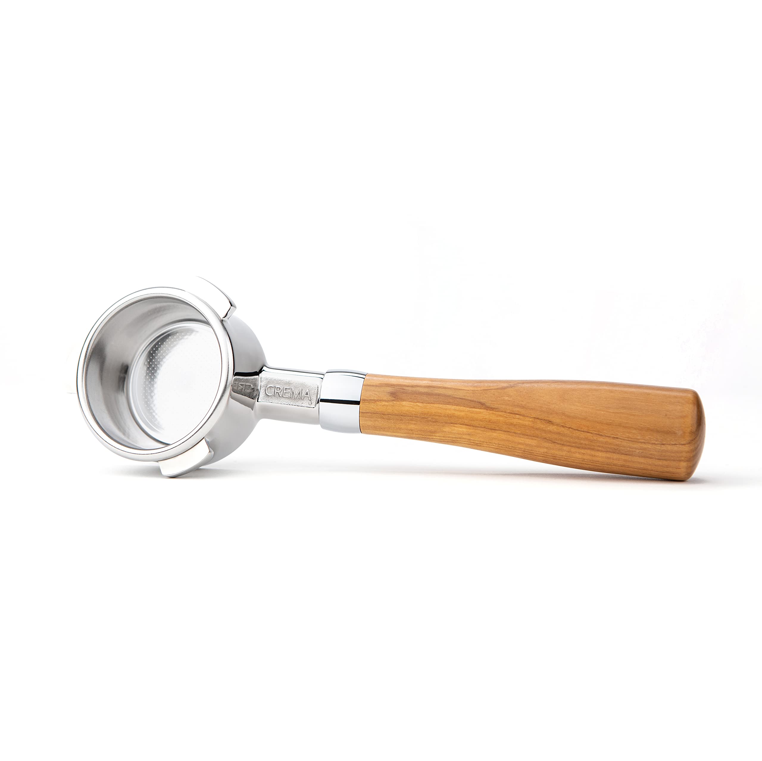54mm Bottomless Naked Portafilter for Breville Machines with Olivewood Handle - Includes Filter Basket - Professional Espresso Accessory for Home Baristas & Coffee Enthusiasts - Perfect for Latte Art and Specialty Coffee Brewing