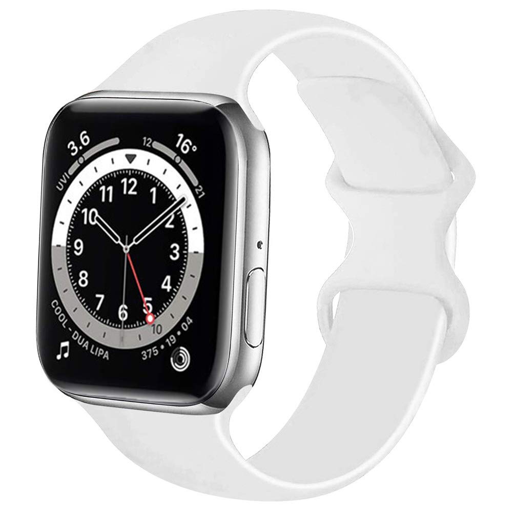 Premium Soft Silicone Replacement Watch Bands for Apple Watch Series 8/7/6/SE/5/4/3/2/1 & Ultra - Compatible with 38mm/40mm/41mm/42mm/44mm/45mm/49mm - Sport Wristband Strap for Women & Men - Perfect for Workouts, Running & Everyday Wear