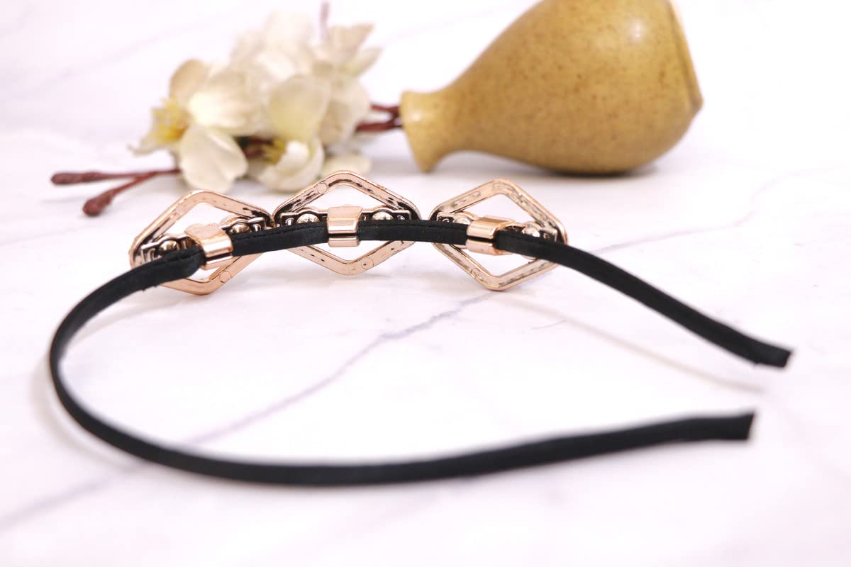 NAVMAV 2-Pack Rhinestone Headbands for Women & Girls - Sparkly Beaded Hair Accessories for Weddings, Parties & Special Occasions