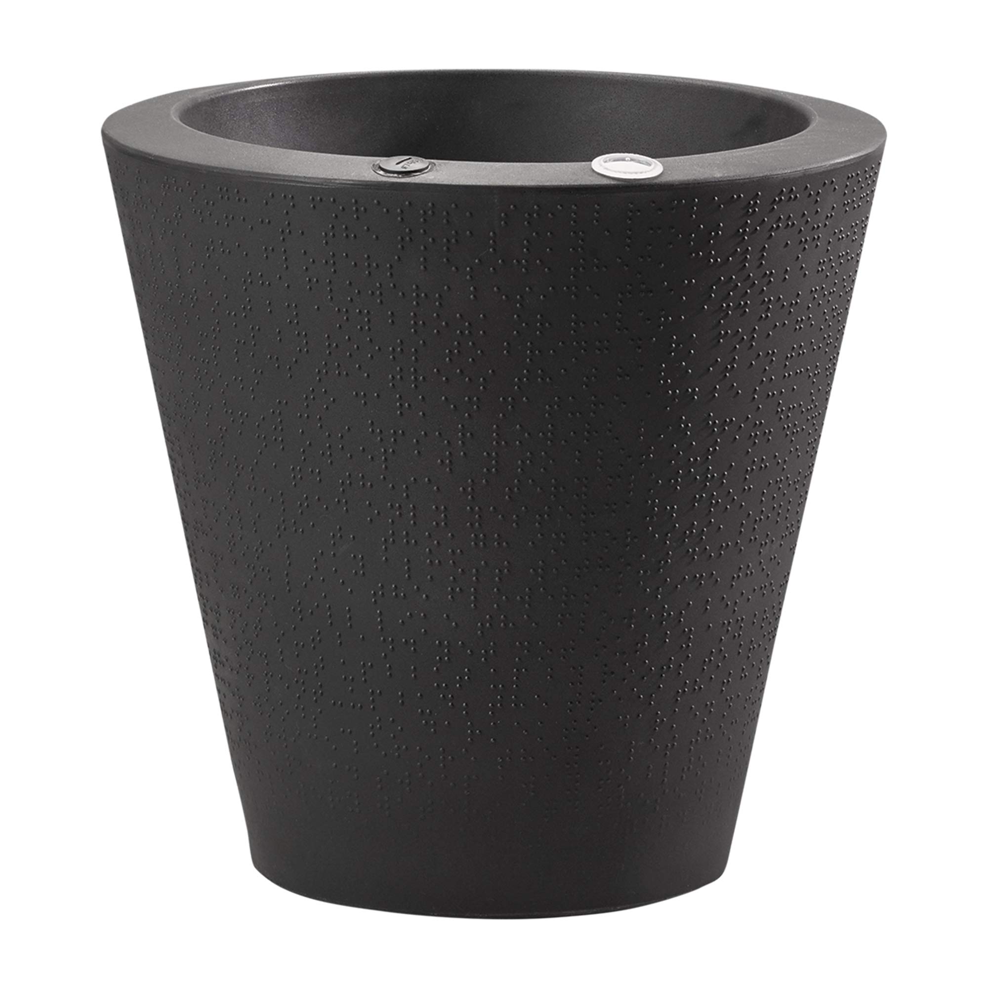 Crescent Garden Dot TruDrop Self-Watering Planter - 26 Inch Indoor/Outdoor Flower Pot in Caviar Black | Perfect for Home Decor, Patio, Balcony & Office Plants