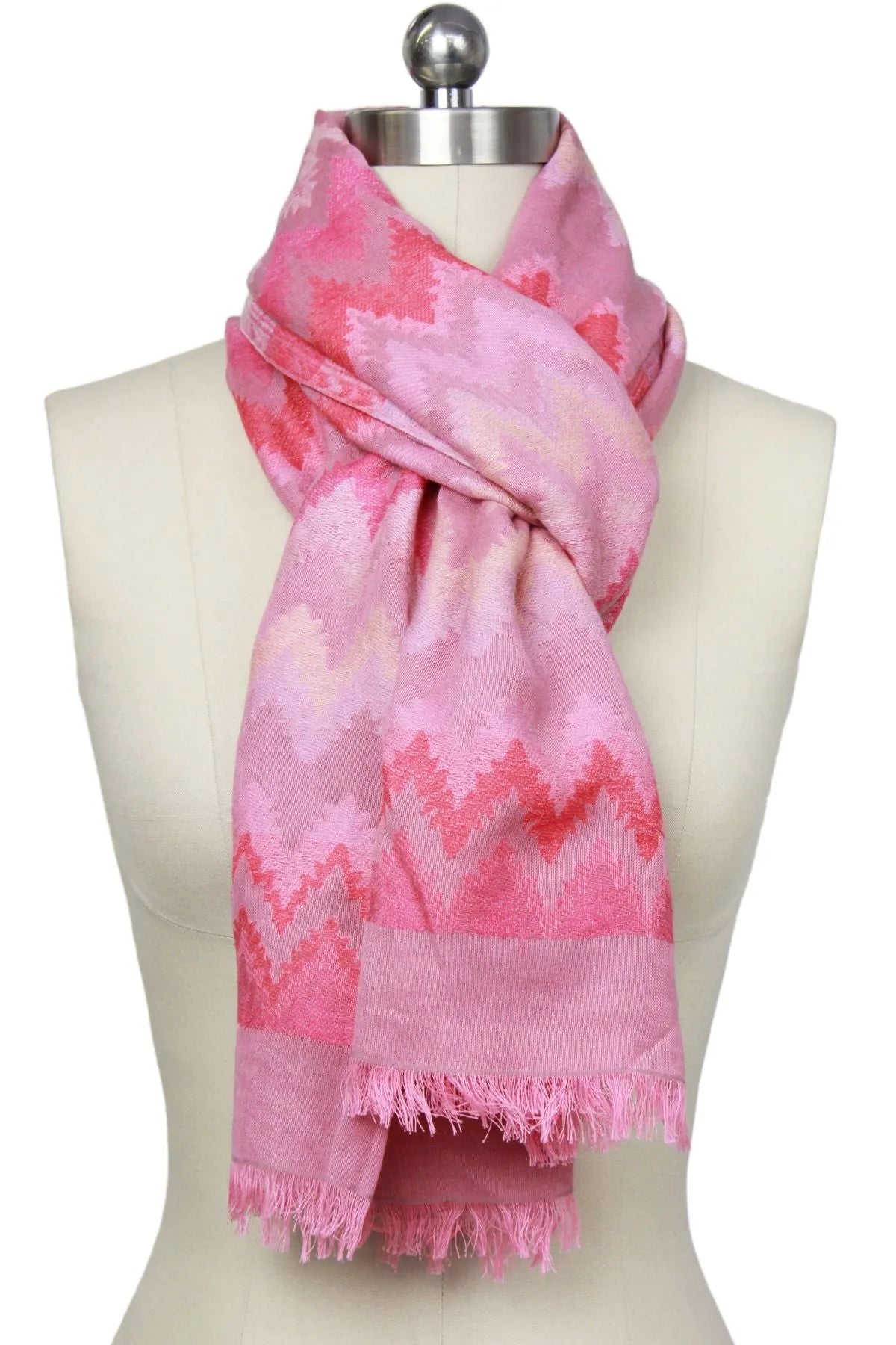 Stylish Zig Zag Woven Scarf for Women - Soft Winter Fashion Accessory - Perfect for Cold Weather, Office Wear & Holiday Outfits