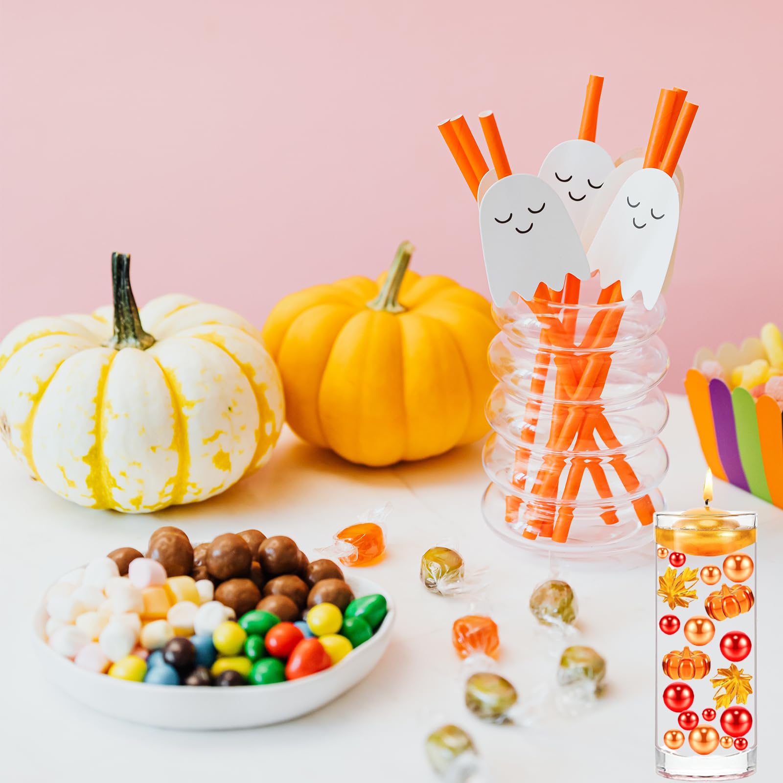 111pcs Thanksgiving Vase Fillers - Artificial Fall Decor for Centerpieces, Tablescapes & Home Decor - Perfect for Thanksgiving, Halloween & Autumn Seasonal Displays