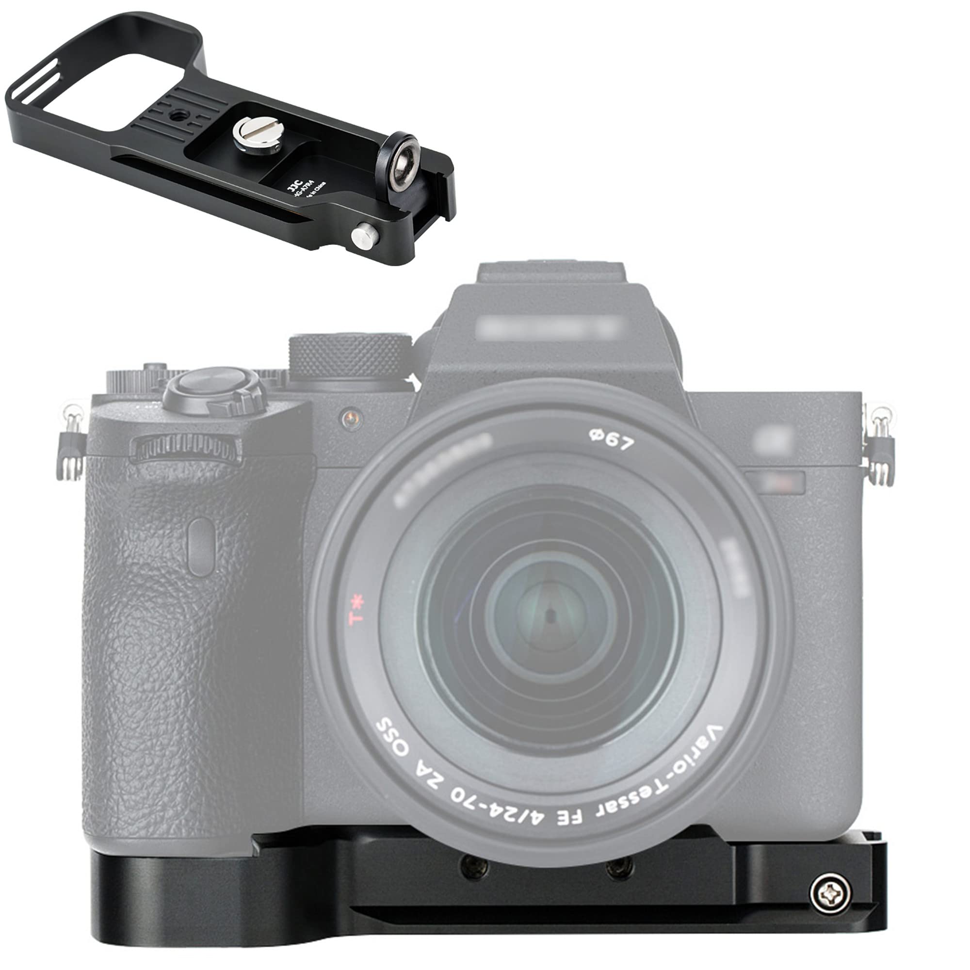 JJC Metal Camera Extension Hand Grip Holder for Sony A7 Series (A7R V, A7RV, A7III, A7II, A7M3, A7M2, A7S3, A7SIII, A7RIV, A7R4, A7RIII, A7R3, A7R2, A7SII, A9) - Arca Swiss Quick Release Tripod Plate - Perfect for Photography, Videography & Travel Shooting