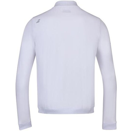 Babolat Men's Play Jacket - Lightweight Tennis Windbreaker with Moisture-Wicking Technology (White) - Perfect for Outdoor Sports & Casual Wear