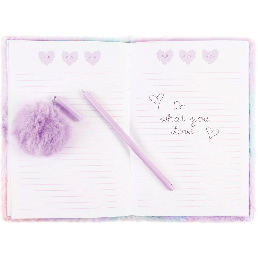 3C4G Imagination Land Wild Style Plush Journal & Pen Set - Soft Fuzzy Friend Notebook with 192 Pages - Perfect for Journaling, Note Taking, and Creative Writing
