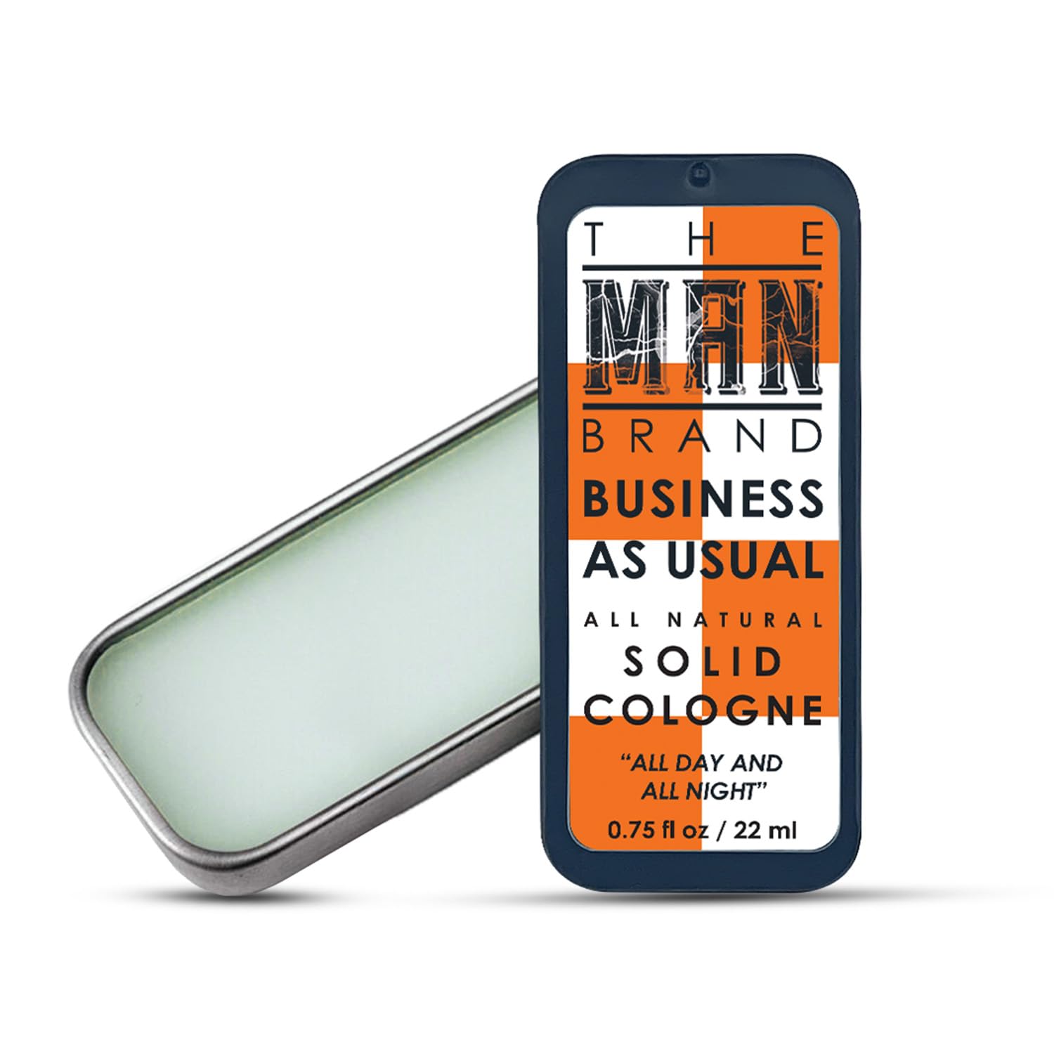 Business As Usual Solid Cologne Balm for Men - Natural & Long-Lasting Fragrance Wax - Travel Size (3/4 oz) - Perfect for Daily Use, Office & Outdoor Adventures