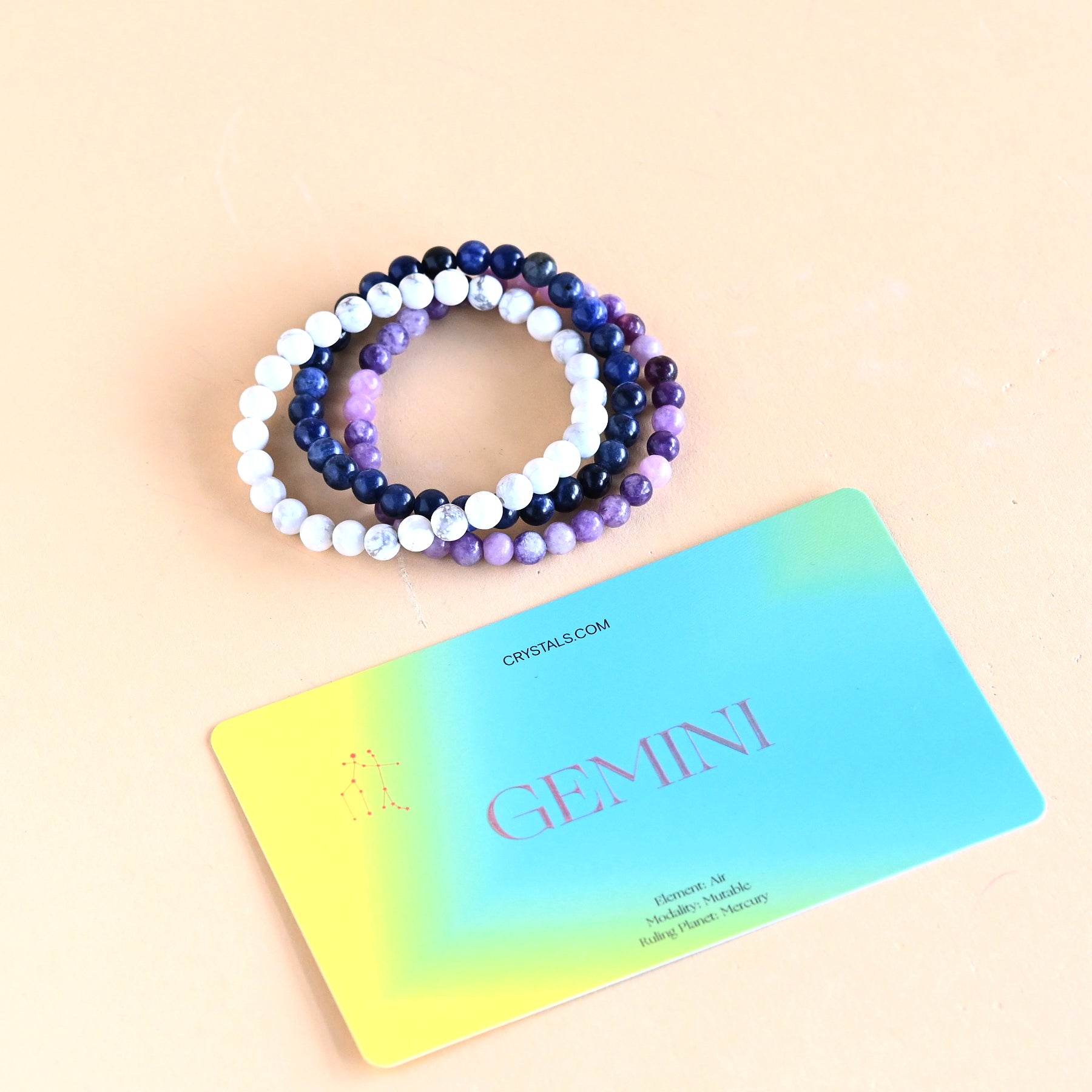 Gemini Bracelet Trio Set - Elegant Adjustable Zodiac Jewelry for Women - Perfect for Daily Wear, Gifts & Special Occasions