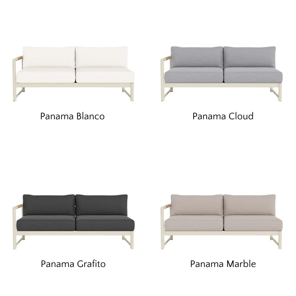 Breeze XL Outdoor 2-Seat Patio Sofa with Left Armrest - Perfect for Backyard, Garden, and Poolside Relaxation