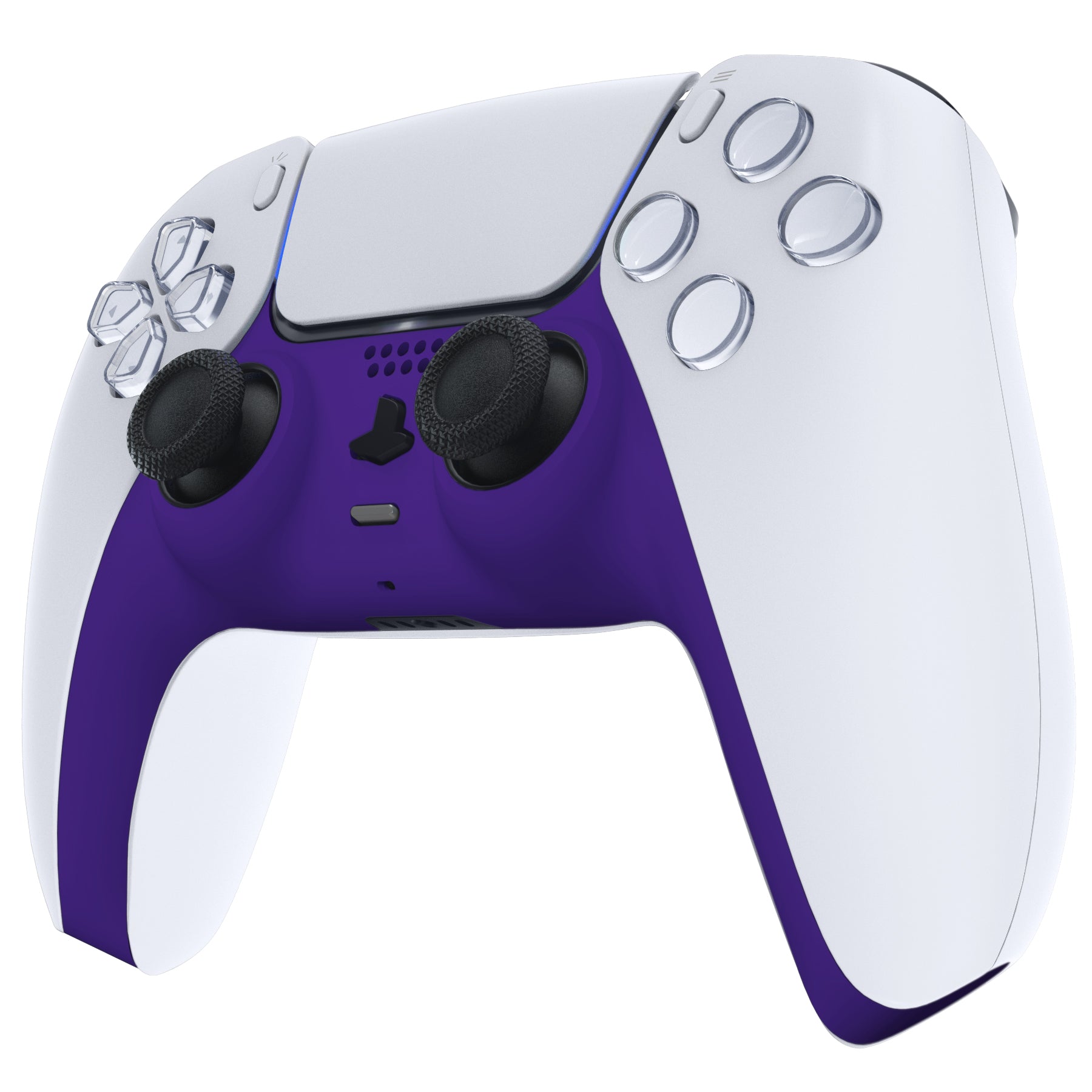 eXtremeRate Purple PS5 Controller Shell Cover - DIY Replacement Faceplate with Custom Trim & Accent Rings (Model GPFP3007) | Perfect for Gaming, Customization & Controller Protection