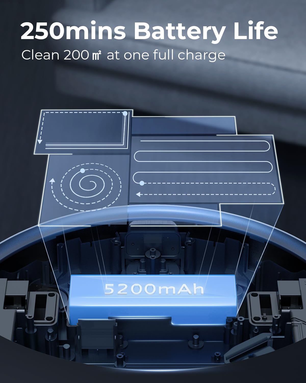 Laresar L6 Pro Robot Vacuum and Mop Combo - 3-in-1 Self-Emptying Robotic Cleaner with 3.5L Dustbin, LiDAR Navigation & Smart App Control for Pet Hair, Hard Floors & Carpets - Ideal for Large Homes with Pets (Black)